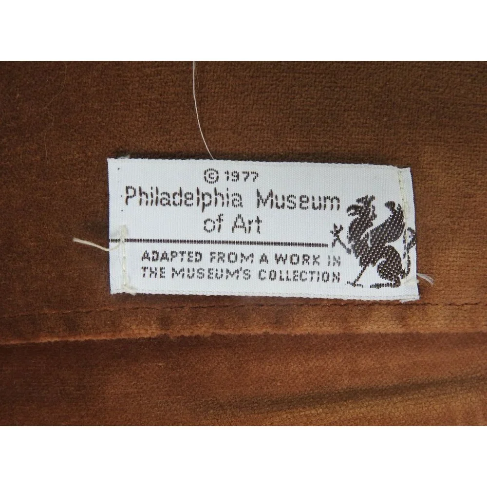 Vintage 1977 Philadelphia Museum of Art Pillow Pig & Saddle Painting Adaptation